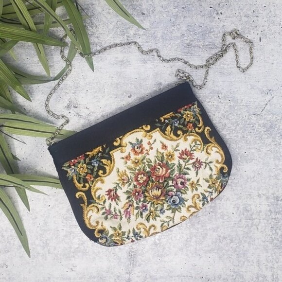 Floral Chain Clutch Small Bag - Picture 1 of 6